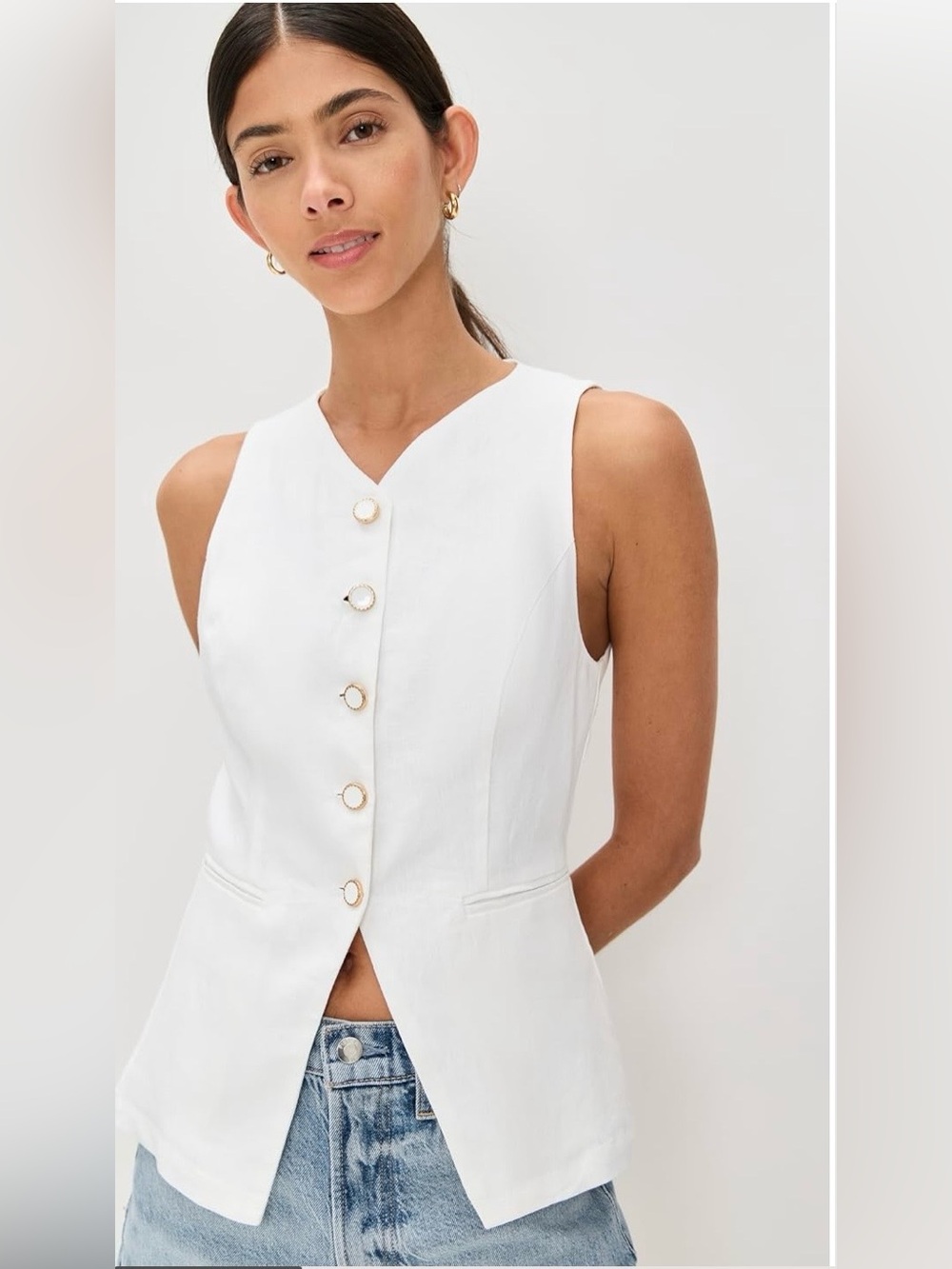Reformation  Aspen Linen Top | Size 6